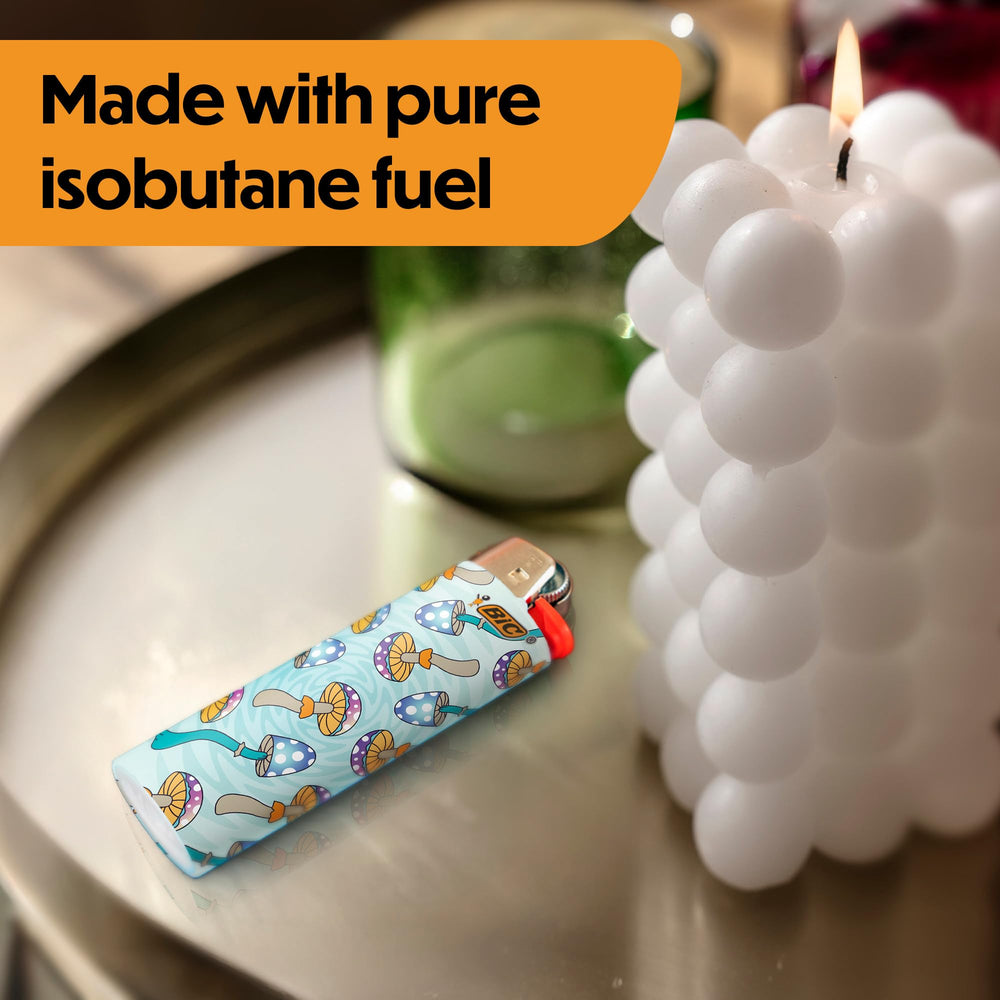 BIC Maxi Pocket Lighter Counterculture design Midnight Metal: durable, high-contrast pattern for late-night use.