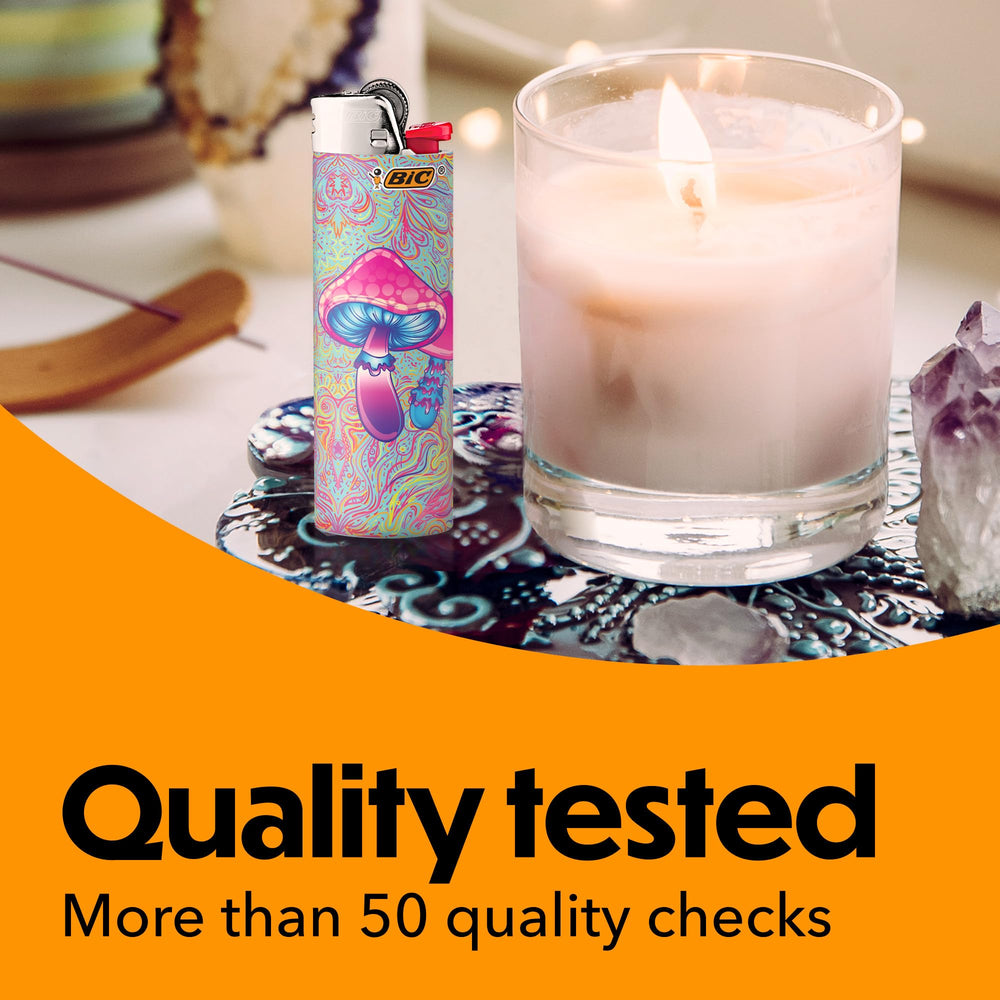 BIC Maxi Pocket Lighter Counterculture design Sunset Glow: warm tones for candlelit dinners and fires.