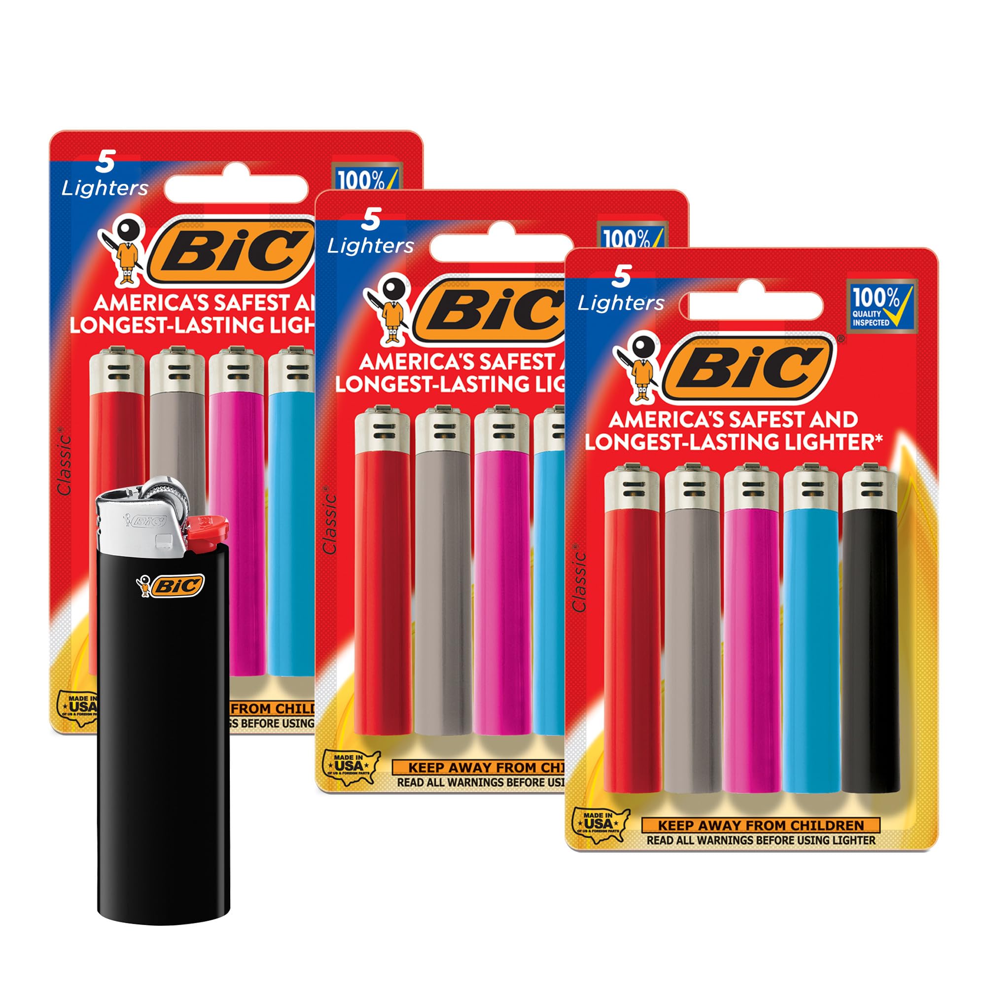 BIC Maxi Pocket lighters in assorted colors for holiday lighting and gifts