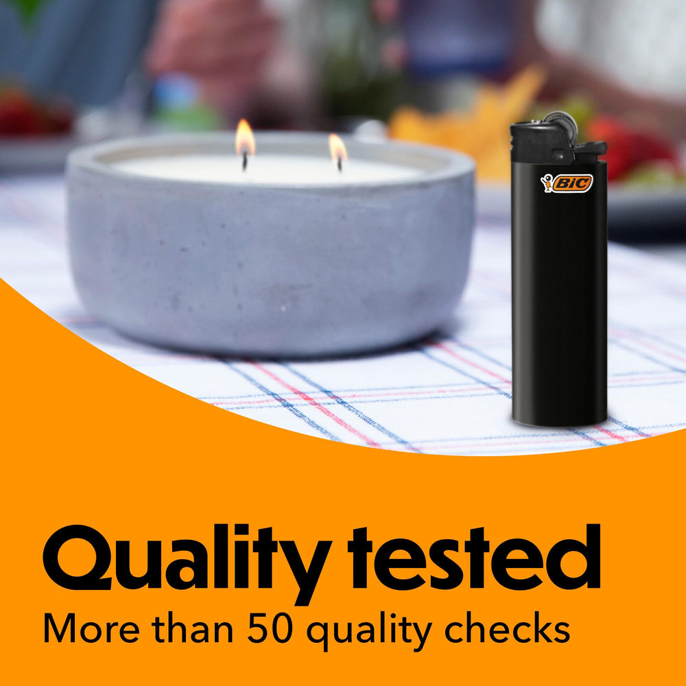 BIC Maxi Pocket Lighters glossy all-black finish adds everyday style.