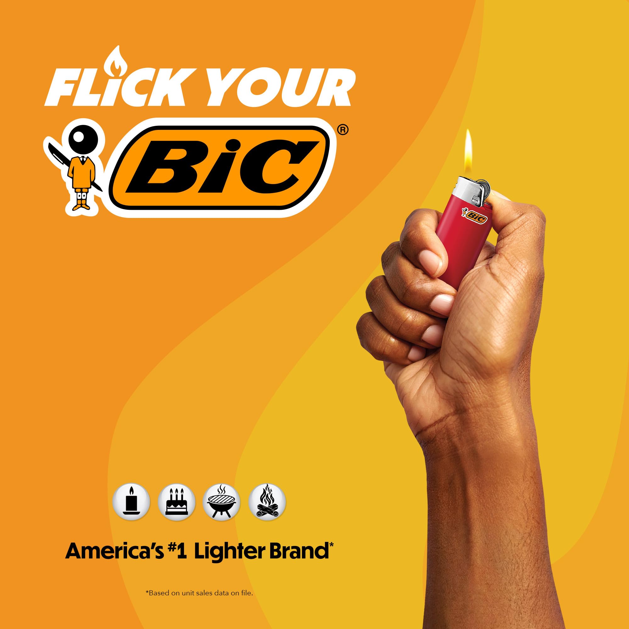 Stocking stuffer-ready BIC Maxi Pocket lighters in bright colors