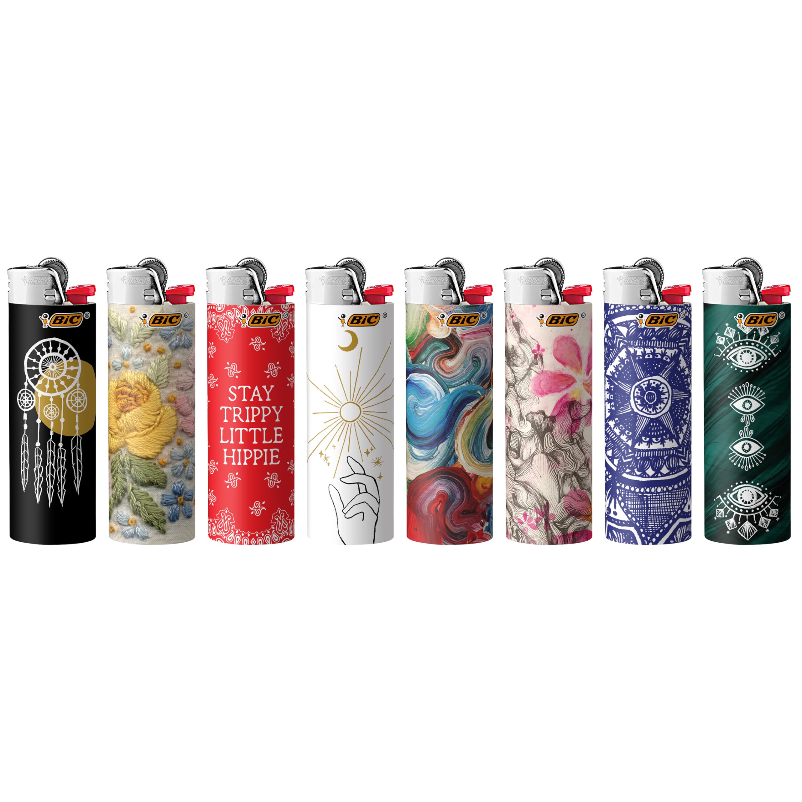 BIC Pocket Lighter Bohemian pattern variant, perfect for candle rituals and celebrations.
