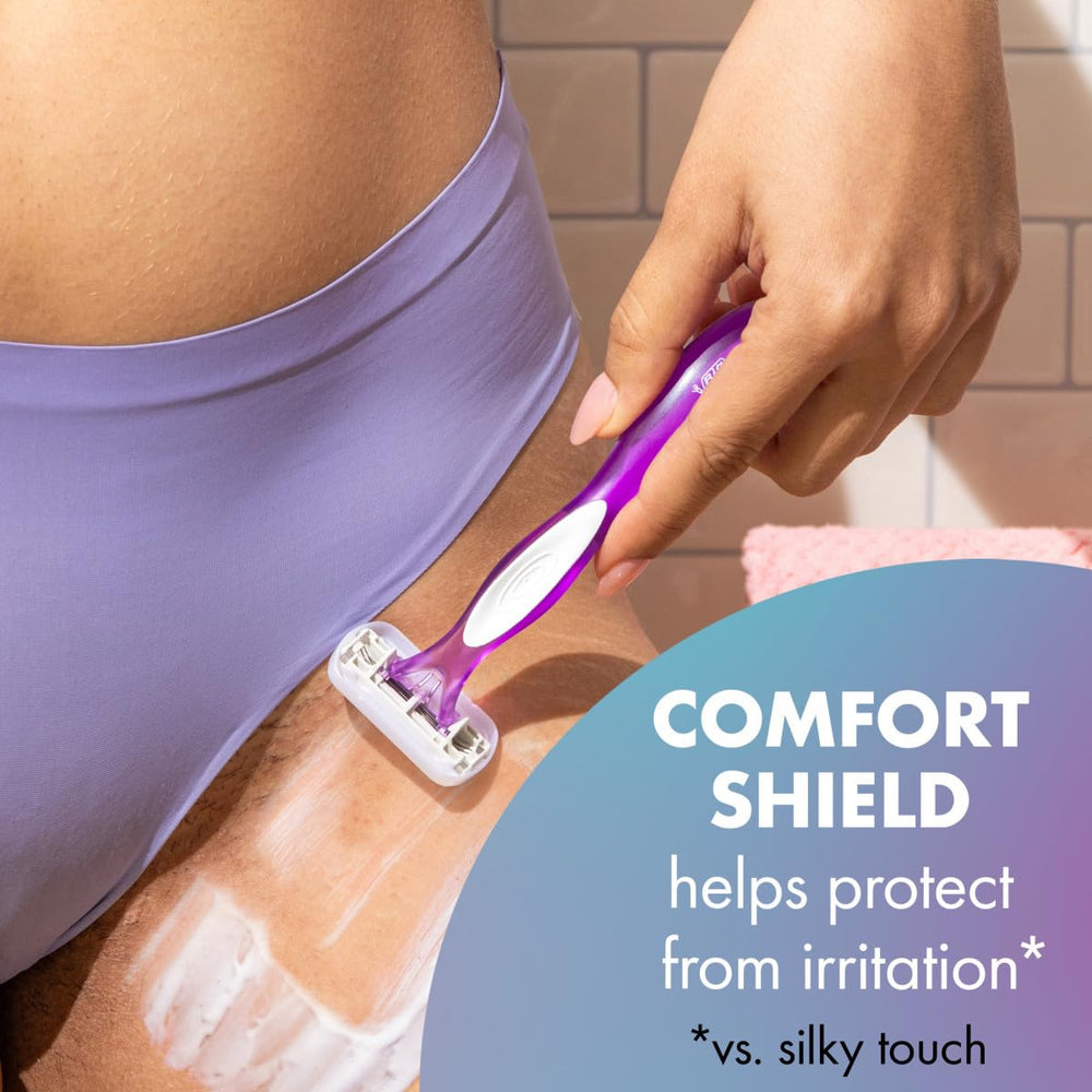 BIC Soleil rubber-grip handle delivers secure control during use.