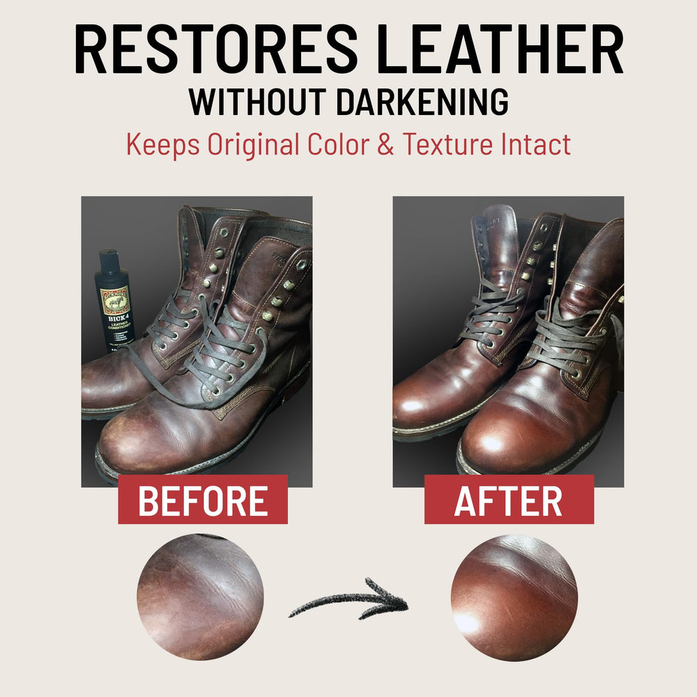 Bickmore Bick 4 restoring shine on leather shoes.