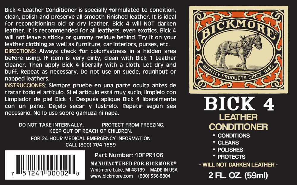 Bickmore Bick 4 keeps leather soft and breathable while conditioning.