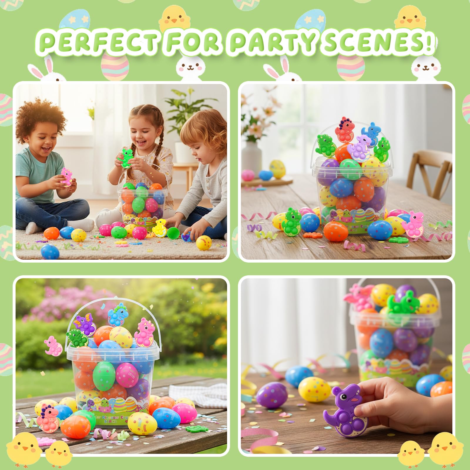 BicMan colorful assortment of eggs and toys adds a personal surprise