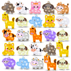 BicMan mini pop keychain bubble popper, soft silicone for calming tactile play.