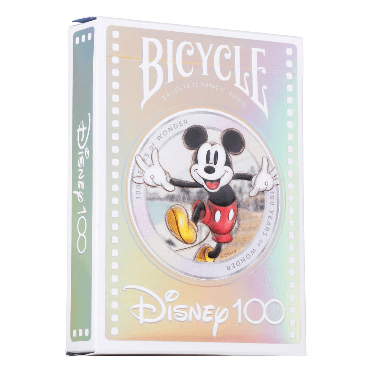 Bicycle Disney 100 Year deck tuck with holographic foil for display and play
