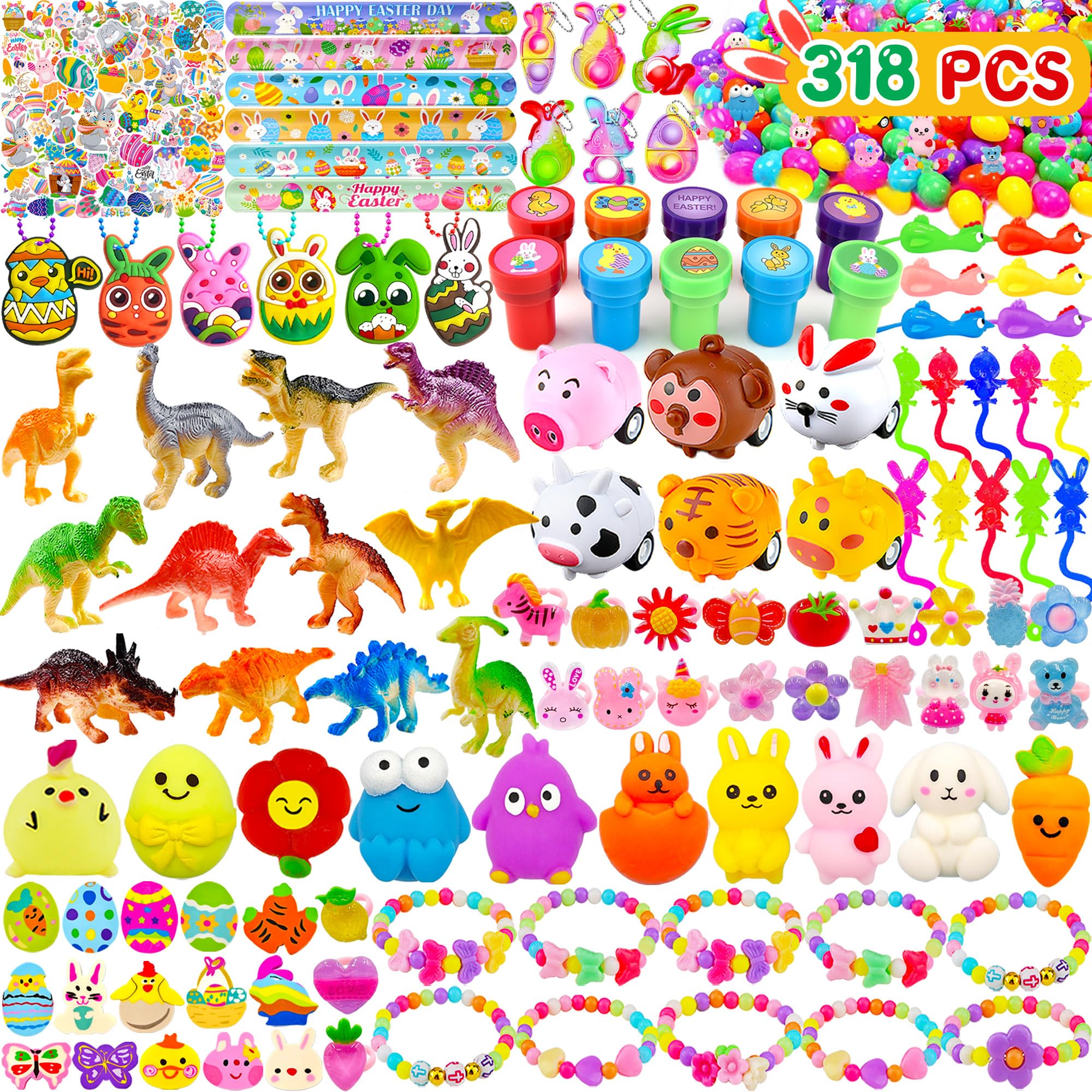 bider Easter eggs with toys inside for kids’ treasure hunts and party fun.