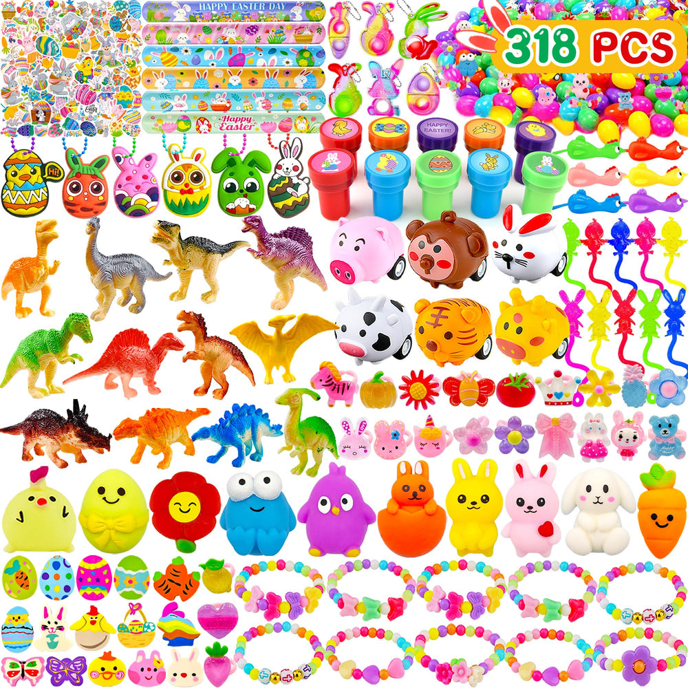 bider Easter eggs with toys inside for kids’ treasure hunts and party fun.