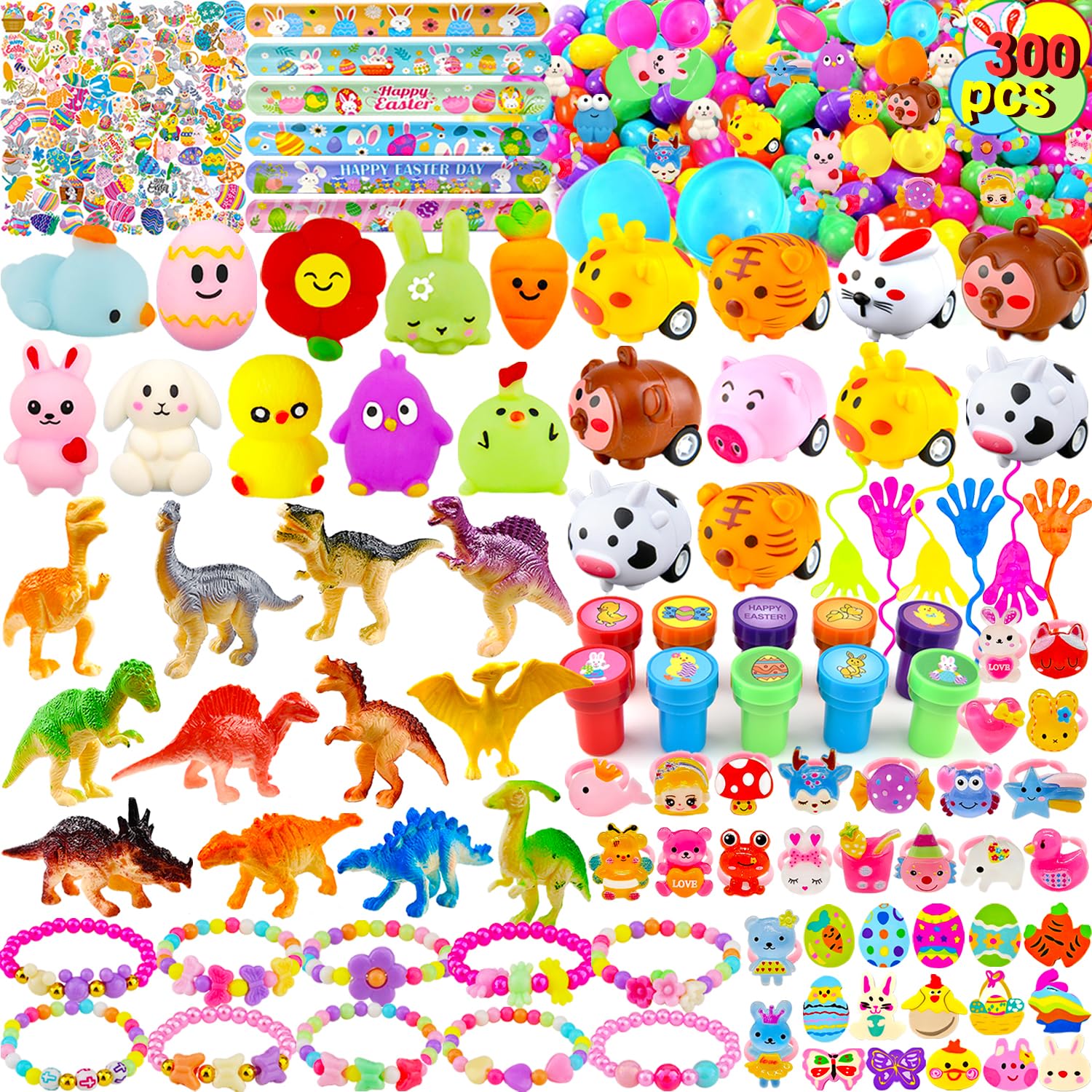 Bider Easter eggs with toys inside for colorful egg hunts