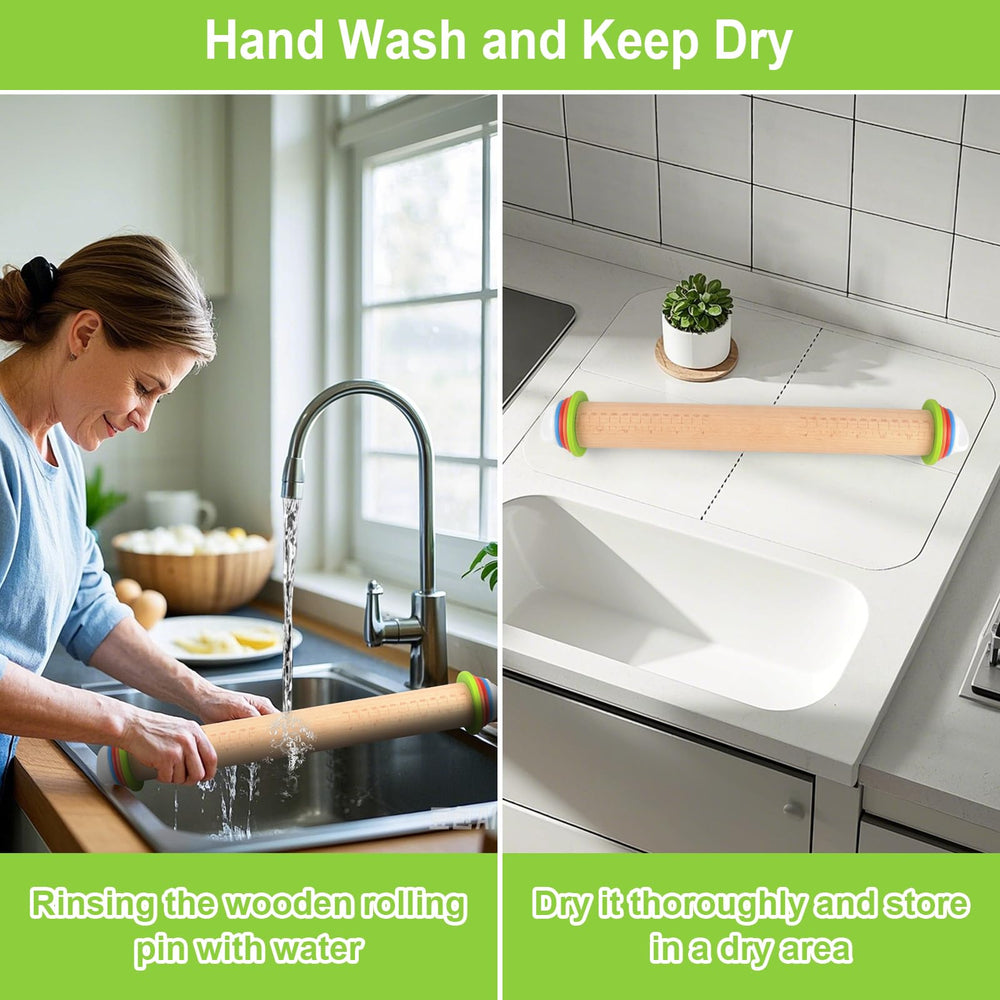 BIDFUL easy-clean rolling pin saves time after baking sessions