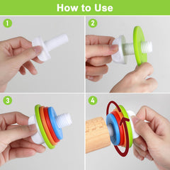 BIDFUL non-stick wood surface helps dough release cleanly