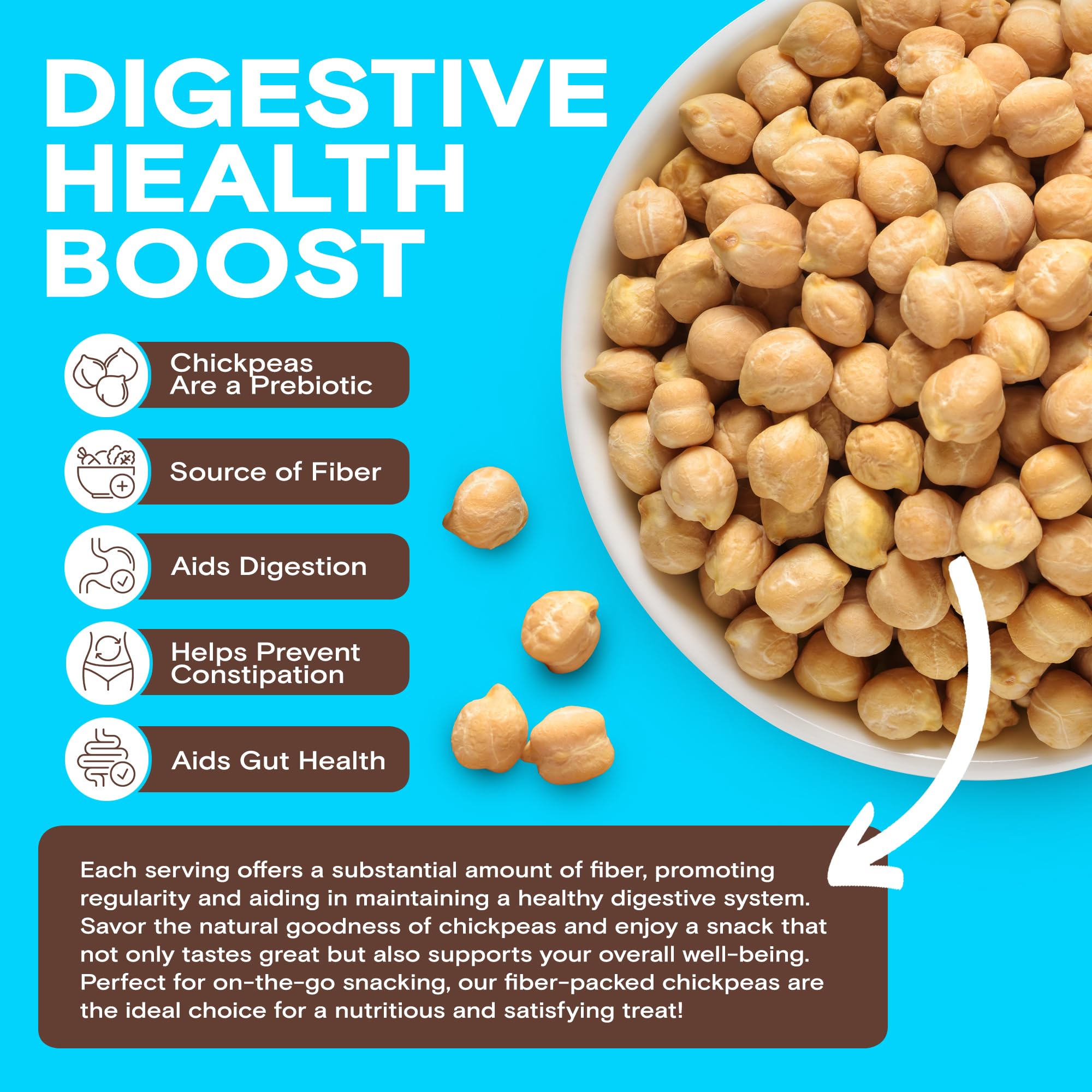 BIENA Chickpeas Barbecue bag smoky flavor crunch.