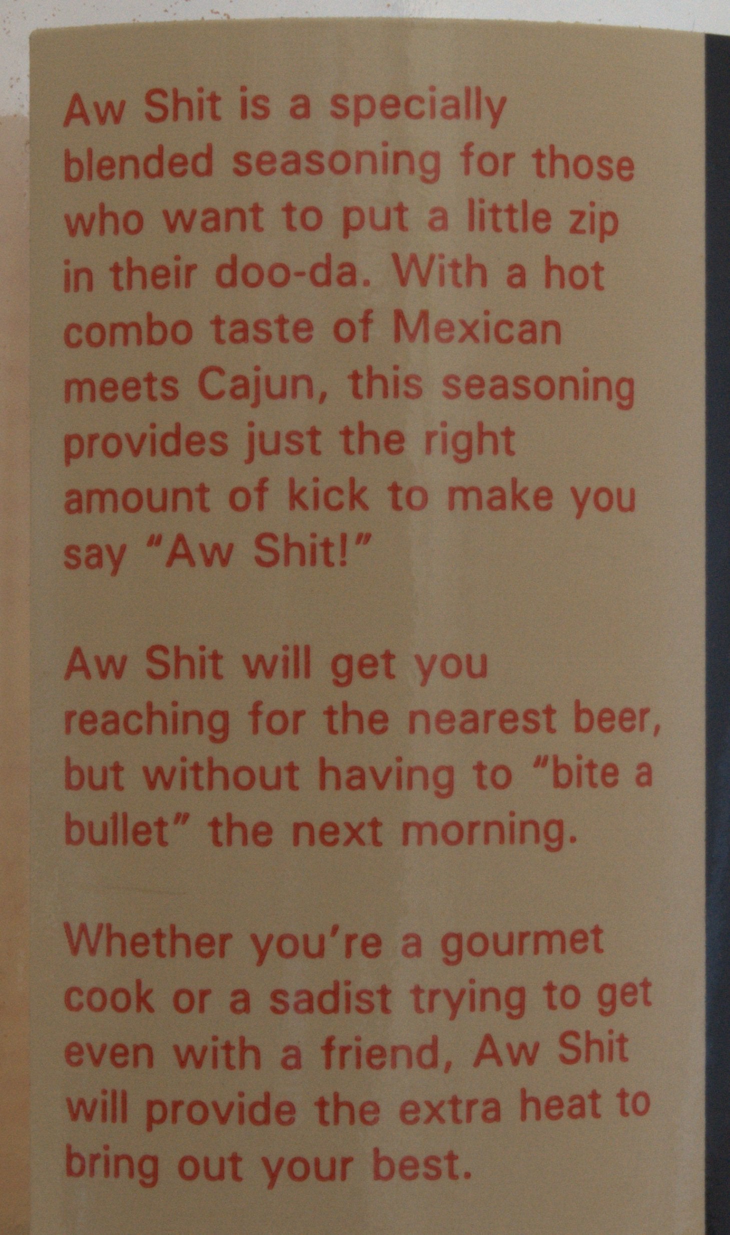 Meat with Aw Shit seasoning from Big Cock Ranch ready for grilling