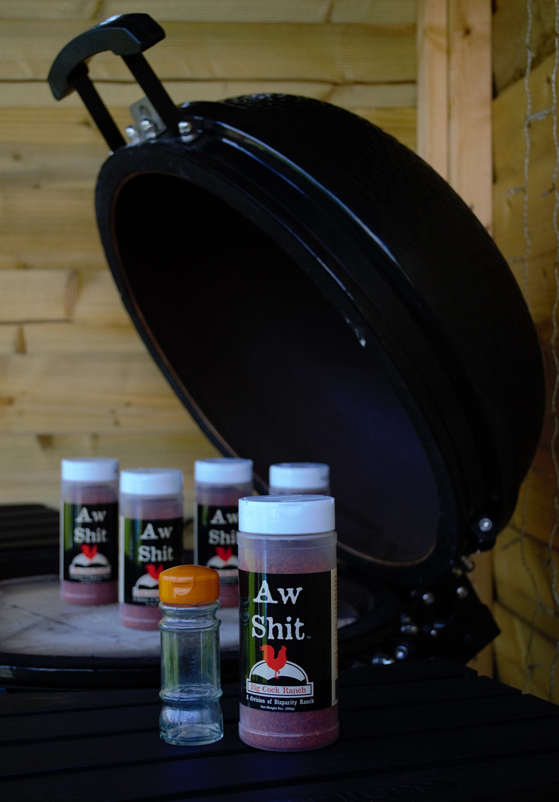 Table setup with Aw Shit spice to inspire bold flavors at a party