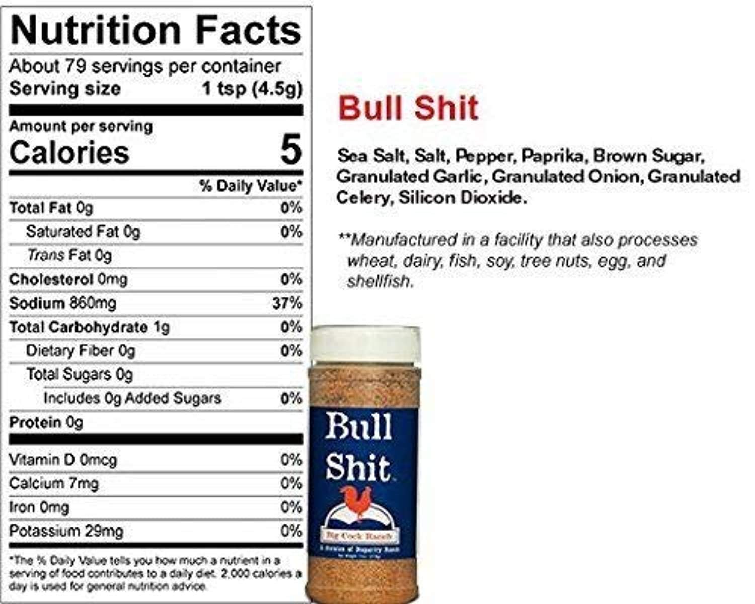 Big Cock Ranch Good Shit seasoning bottle offers versatile all-purpose flavor.