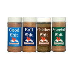 Big Cock Ranch Gourmet Seasoning Bundle bottle lineup highlights flavorful steak and chicken meals.