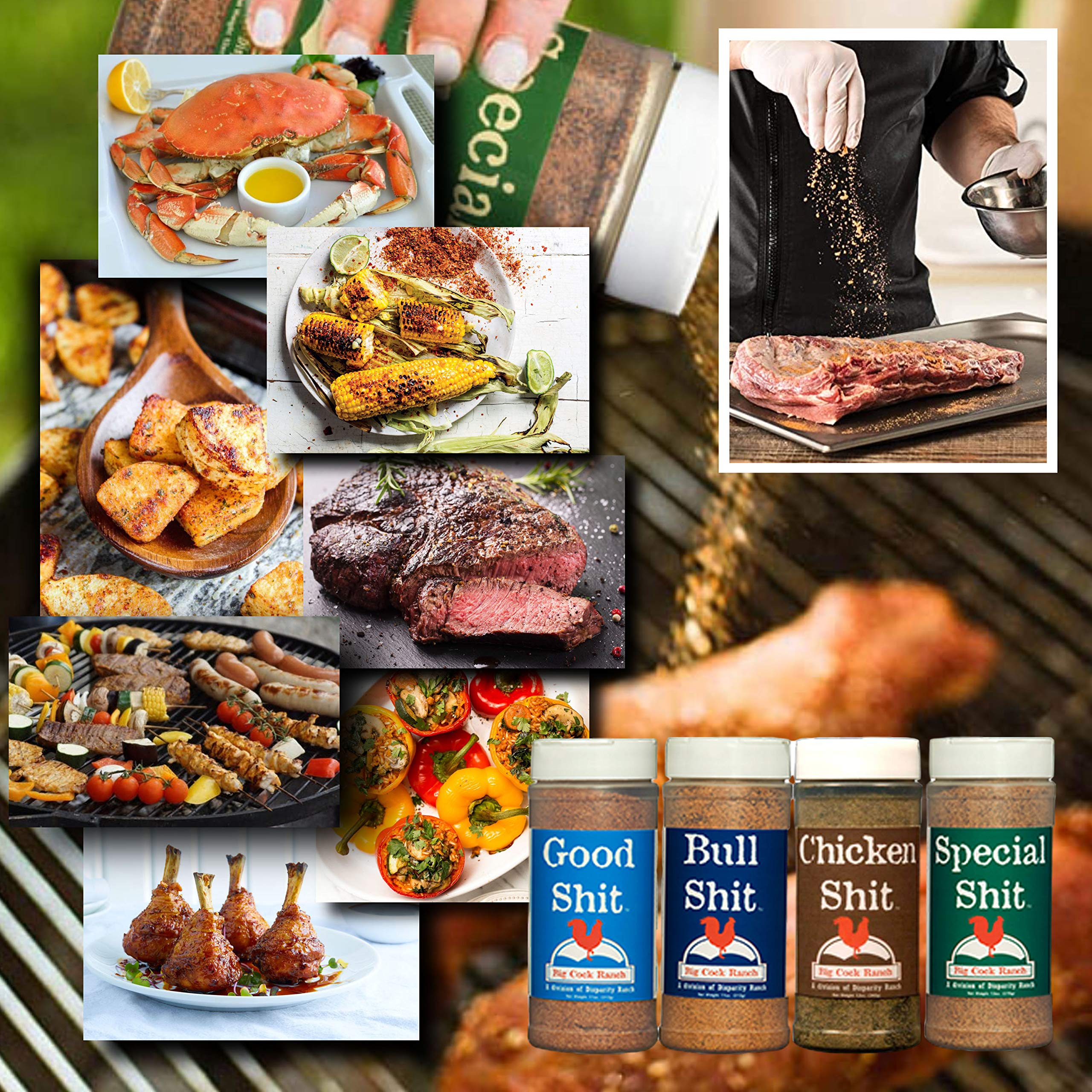 Big Cock Ranch gluten-free seasoning lineup contains no MSG for clean flavor options.