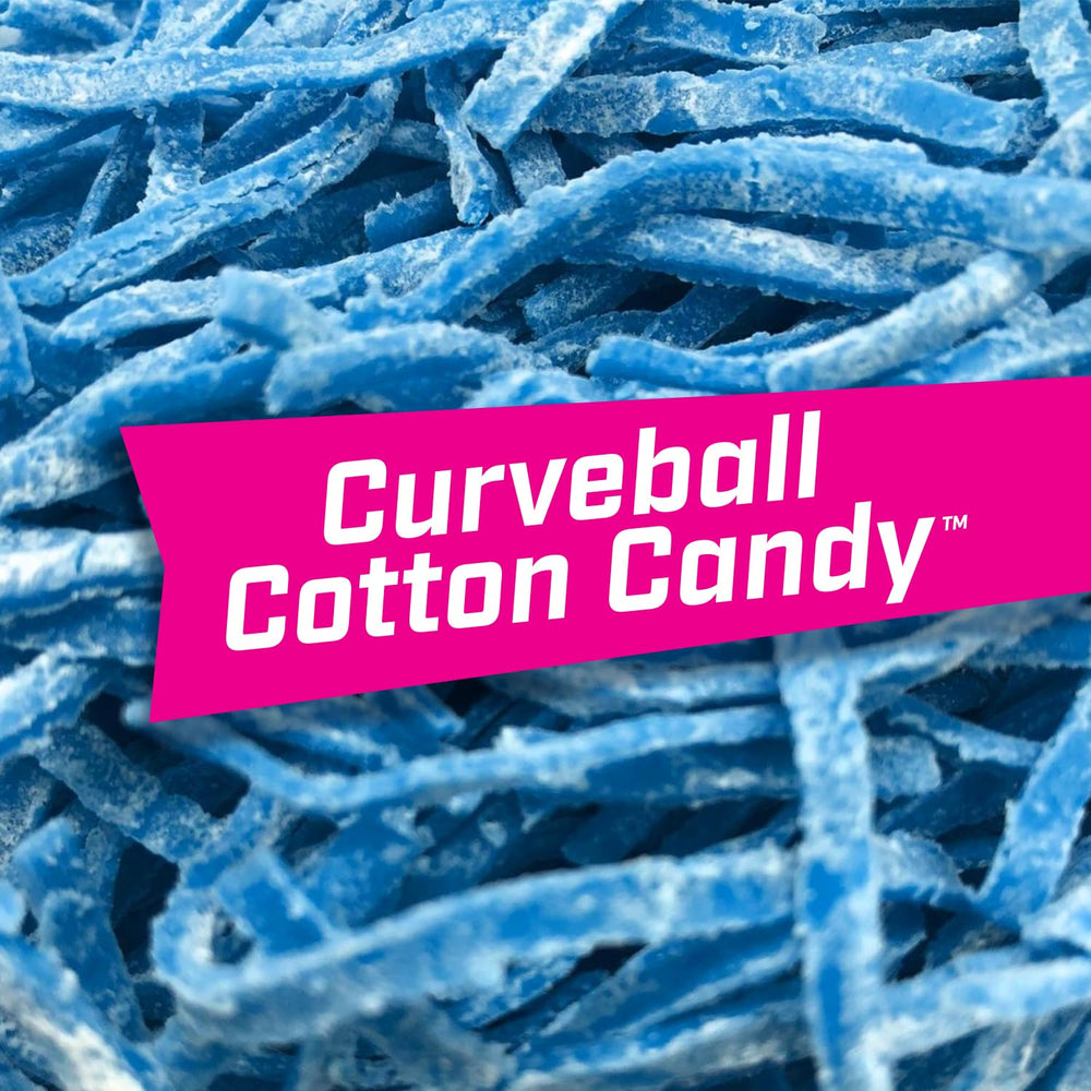 Big League Chew Curveball 2.12oz bag demonstrates portable packaging for on-the-go flavor.