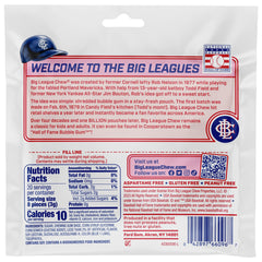 Big League Chew Curveball cotton candy bubble gum packets sealed for freshness