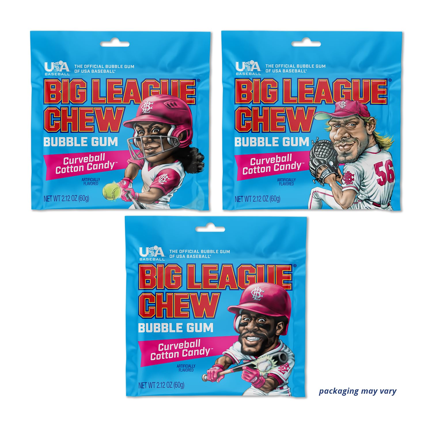 Big League Chew Curveball candy texture adds playful bite to parties and events.