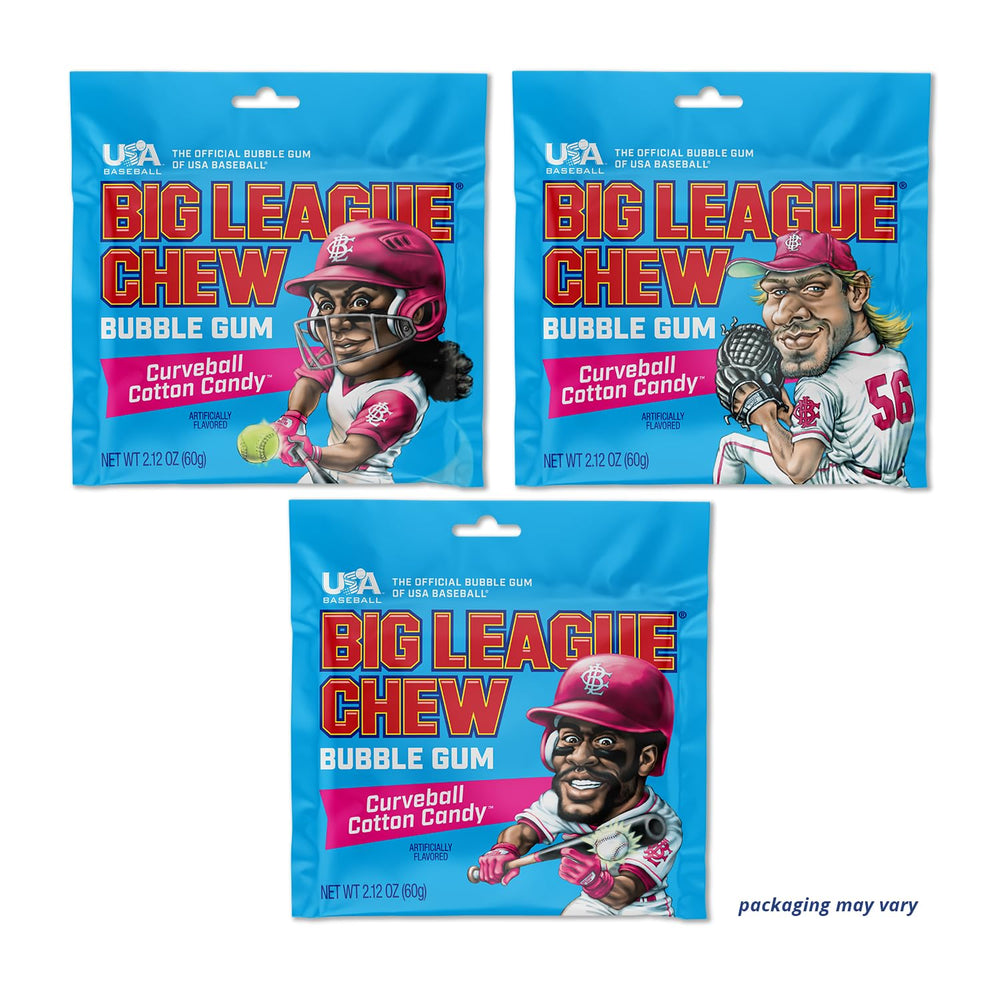 Big League Chew Curveball candy texture adds playful bite to parties and events.