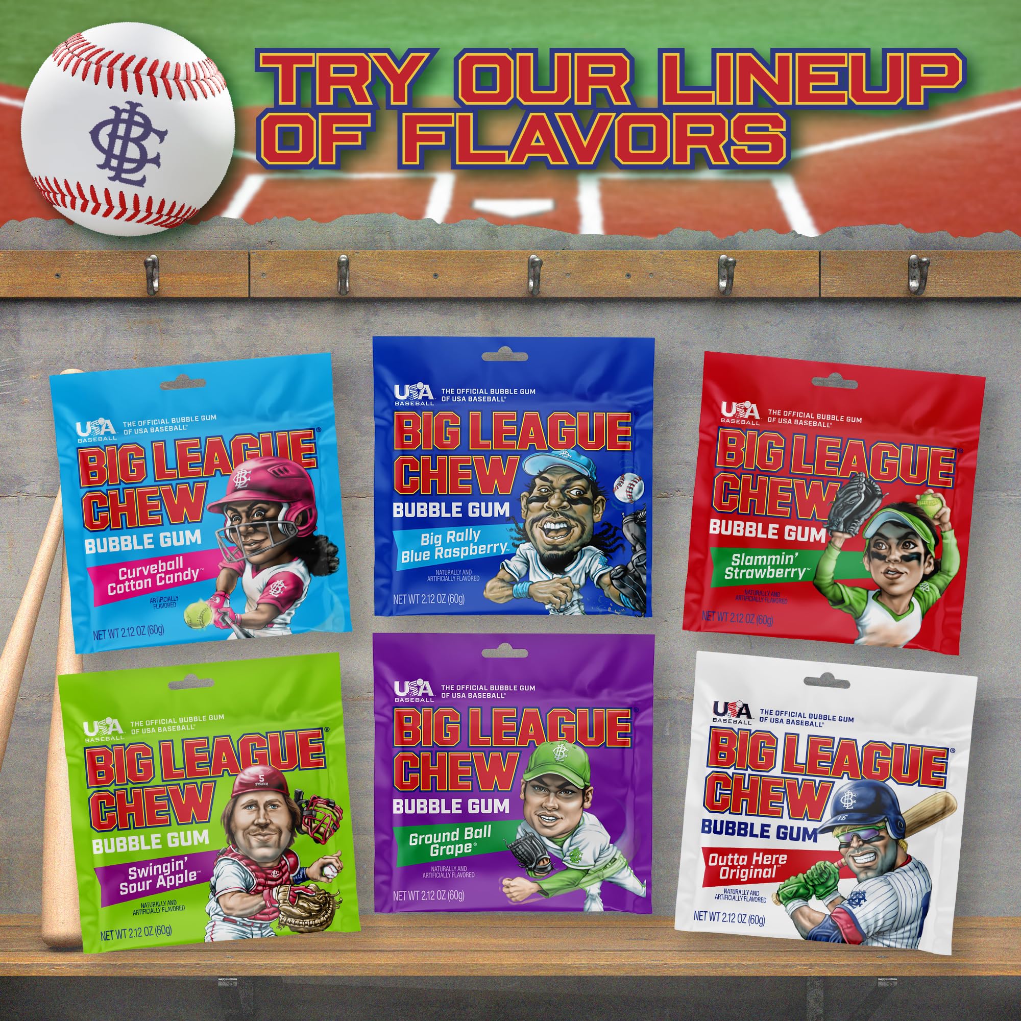 Gift-ready Big League Chew Pink Lemonade pack for gifting to players.
