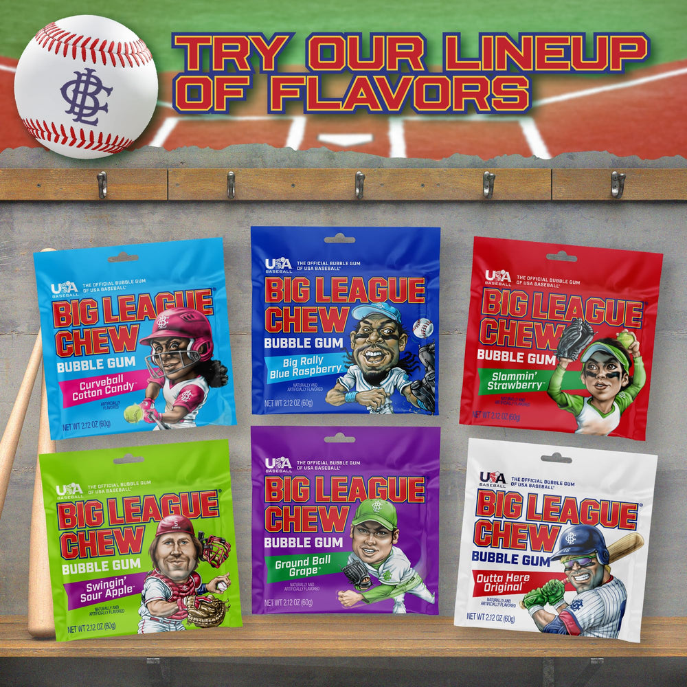 Gift-ready Big League Chew Pink Lemonade pack for gifting to players.
