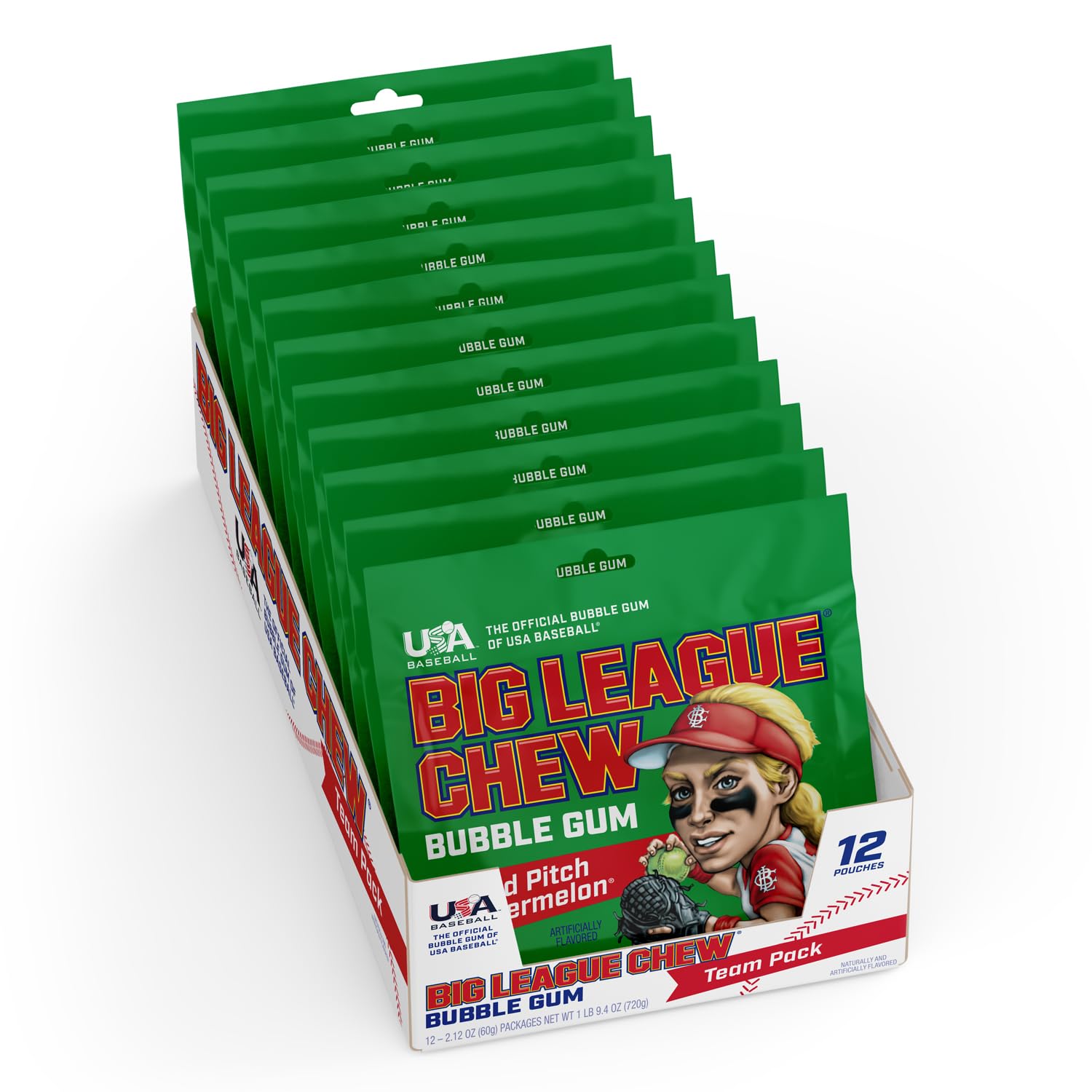 Close-up of Big League Chew shredded gum texture highlighting its soft chew.