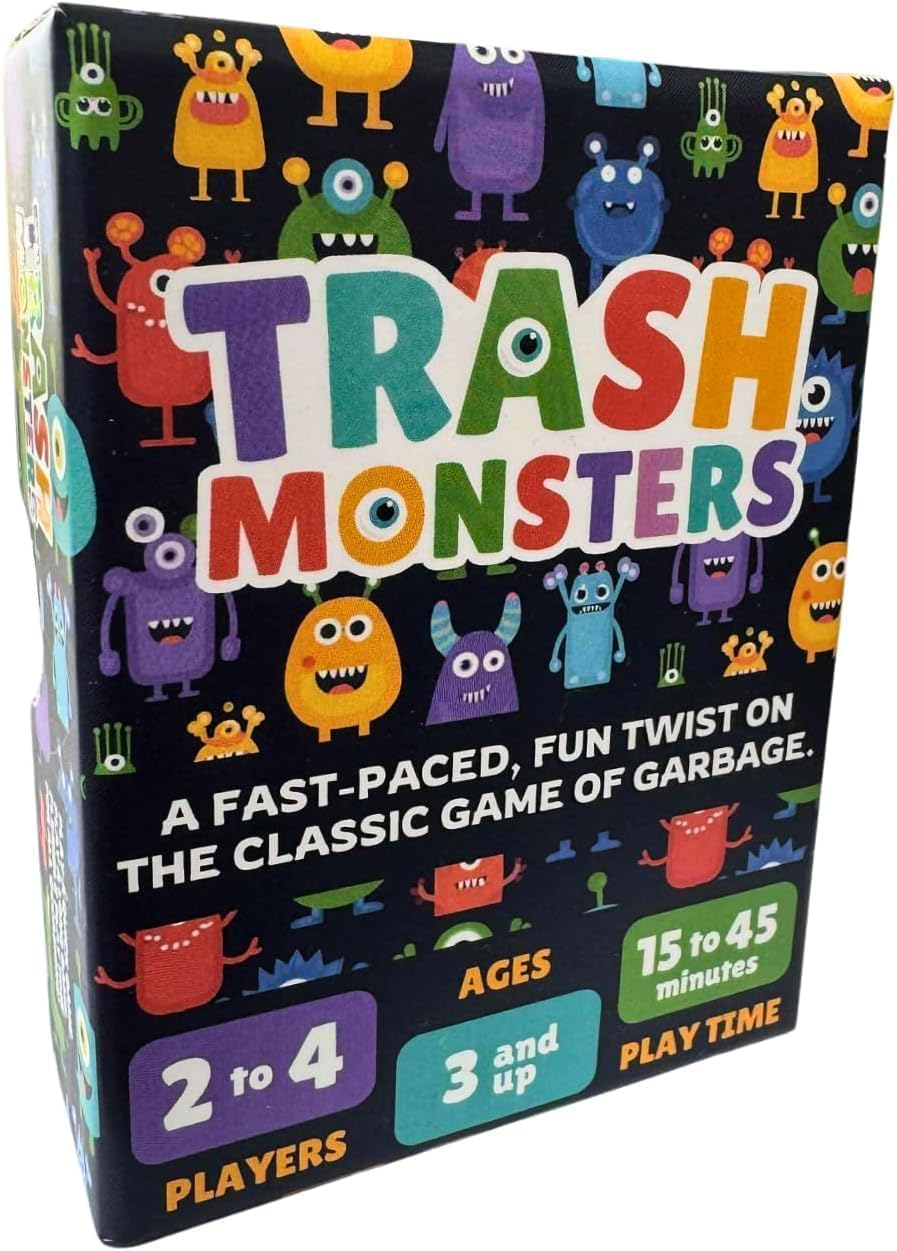 Big Monster Games Trash Monsters card set with colorful monsters for counting practice.
