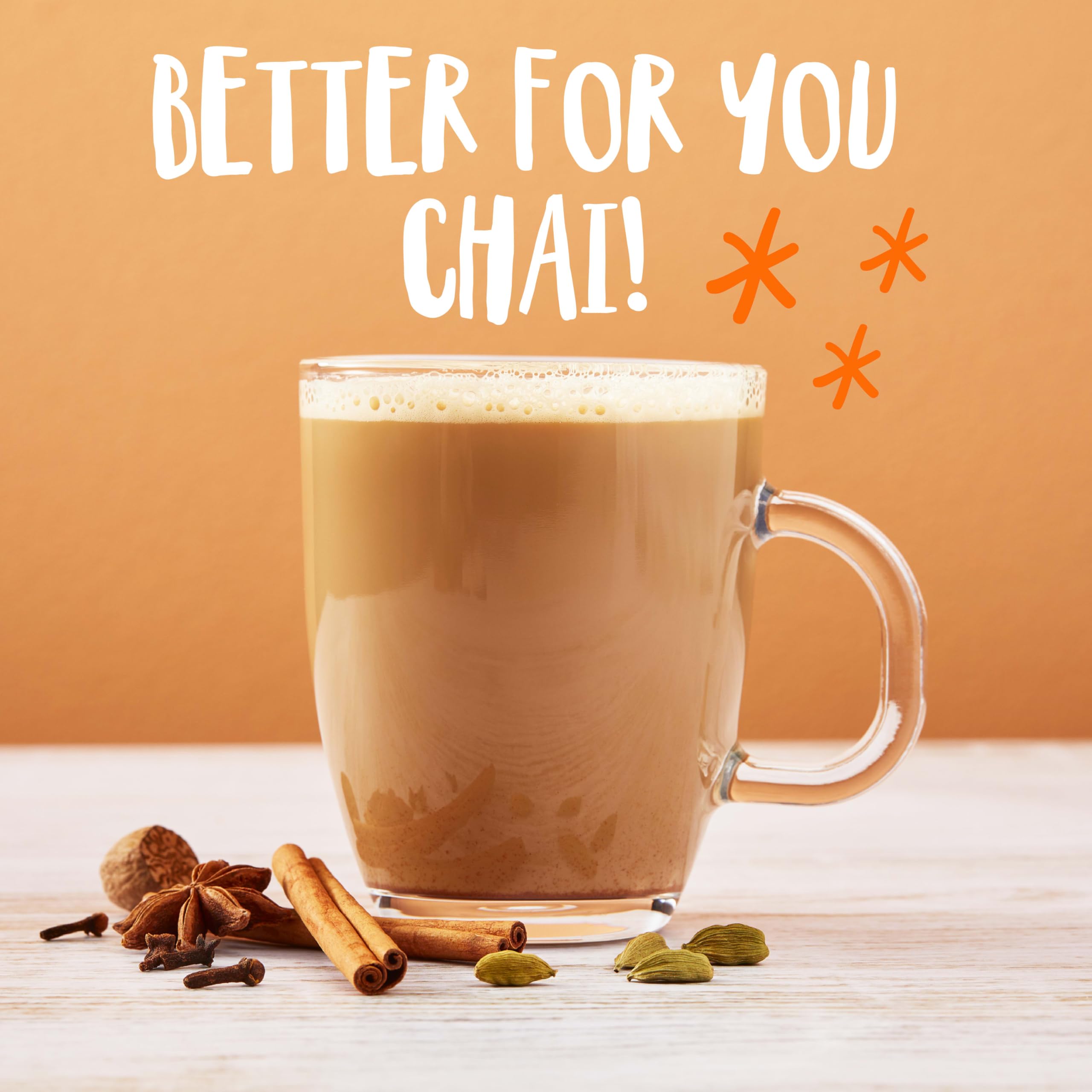 Big Train No Sugar Added Vanilla Chai on a cafe counter for quick service.