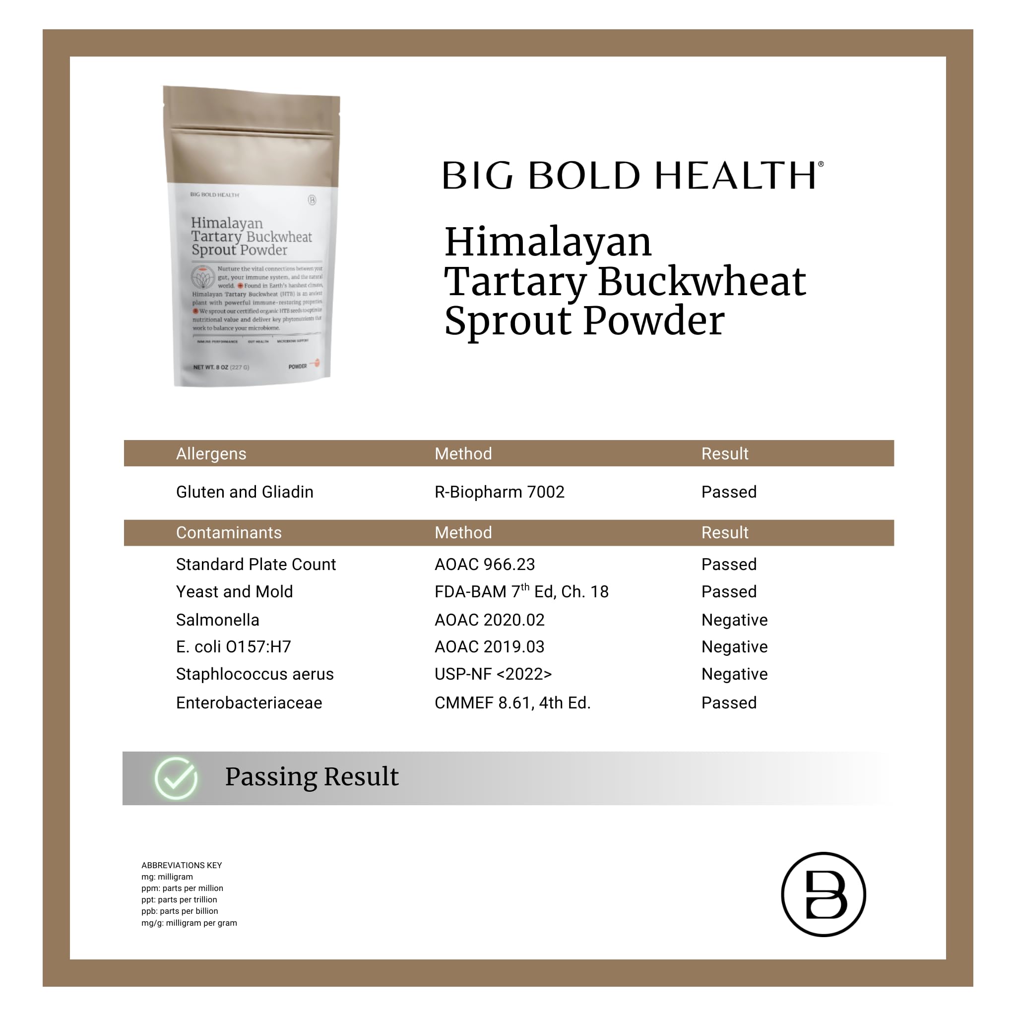 BIG BOLD HEALTH kitchen scene shows clean, additive-free Himalayan Tartary Buckwheat Sprout Powder