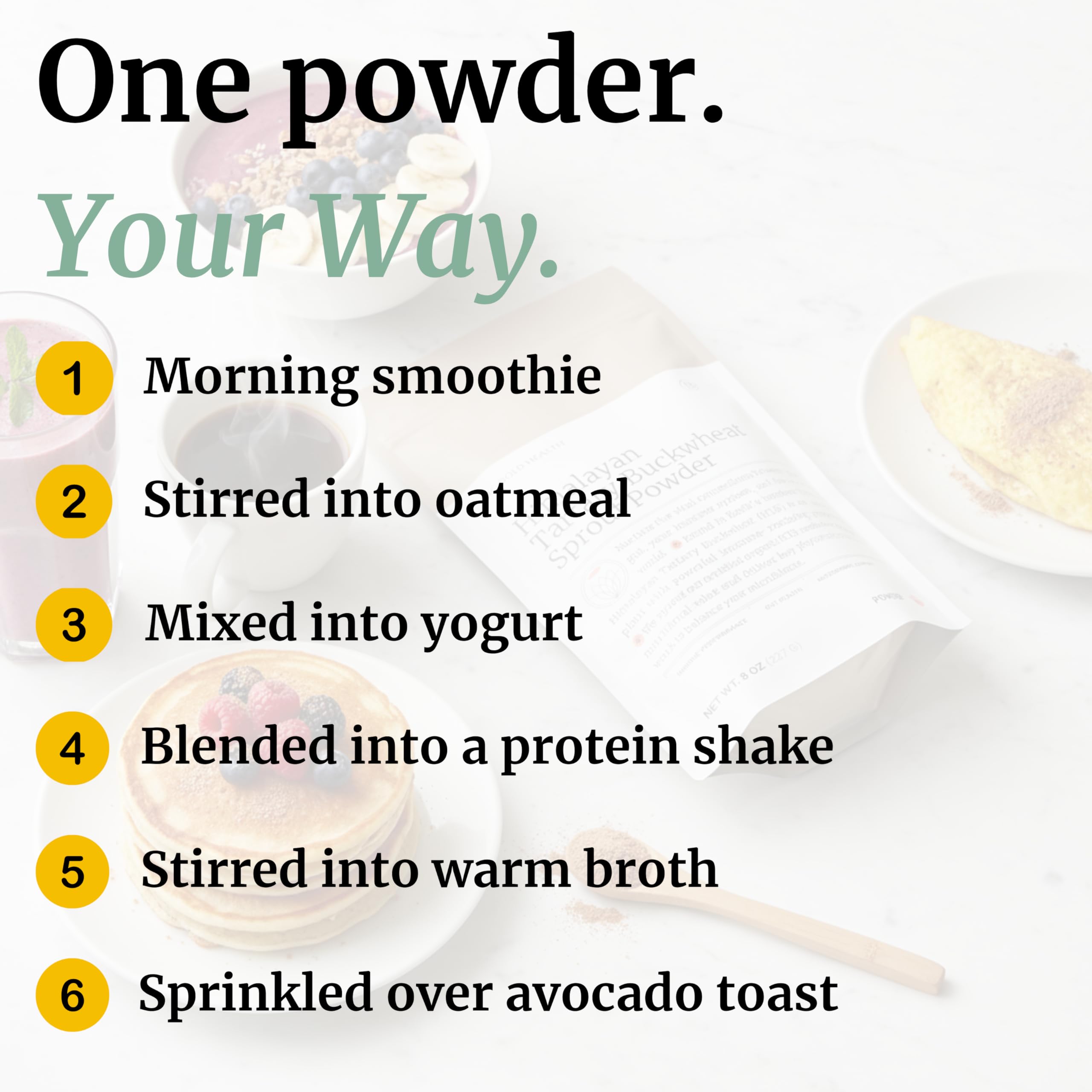 BIG BOLD HEALTH sprouted powder jar close-up highlights non-GMO, gluten-free ingredients