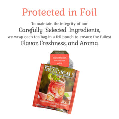 Bigelow Botanicals Strawberry flavor tea bags produce crisp, fruity water without caffeine