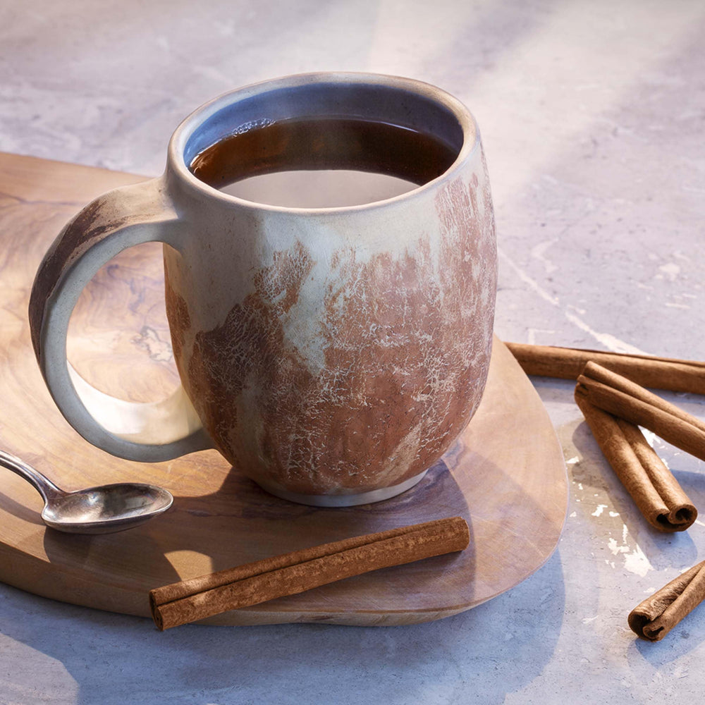 Bigelow Cinnamon Stick Tea cup steeping shows bold, spicy aroma.