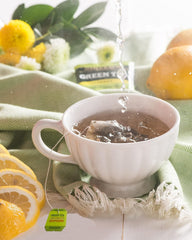 Inside view of Bigelow tea bags individually wrapped for peak freshness.