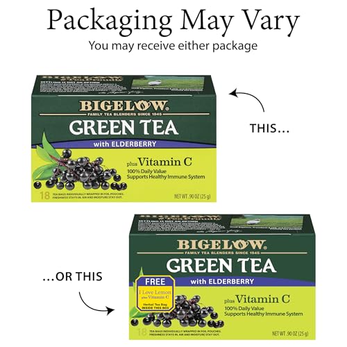 Foil-wrapped Bigelow tea bags preserve peak flavor and aroma for on-the-go use