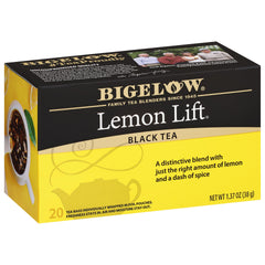 Bigelow Lemon Lift Black Tea box shown as a 6-pack for easy stocking and gifting.