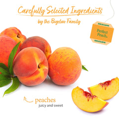 Six-box pack of Bigelow Perfect Peach Herbal Tea ready for daily use