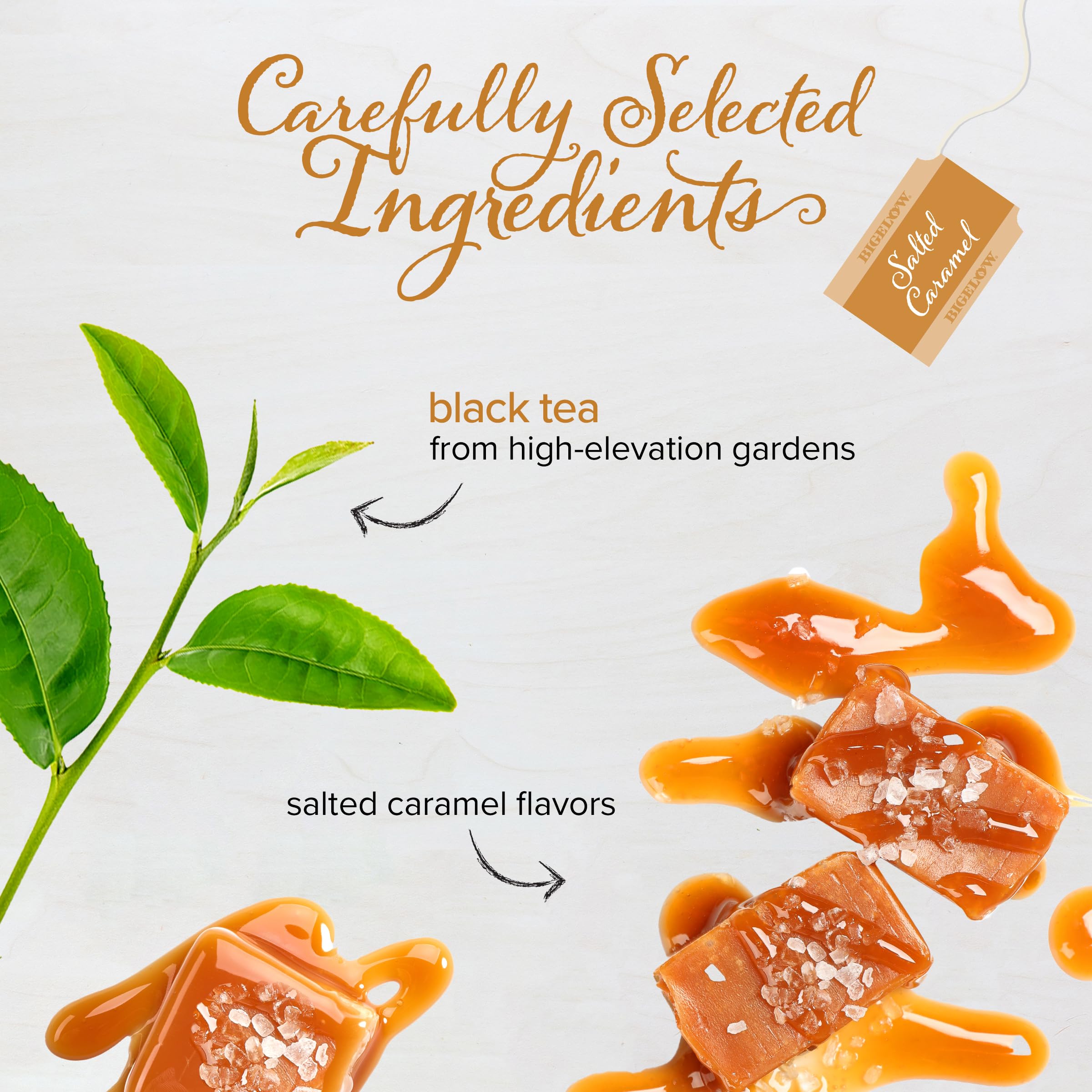 Bigelow Salted Caramel Black Tea cup steaming suggests a cozy afternoon break