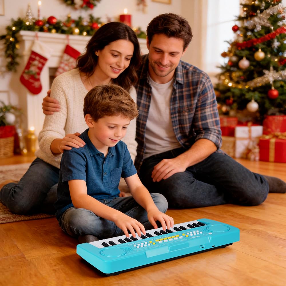 BIGFUN packaged 37-key toddler piano, compact gift-ready box.