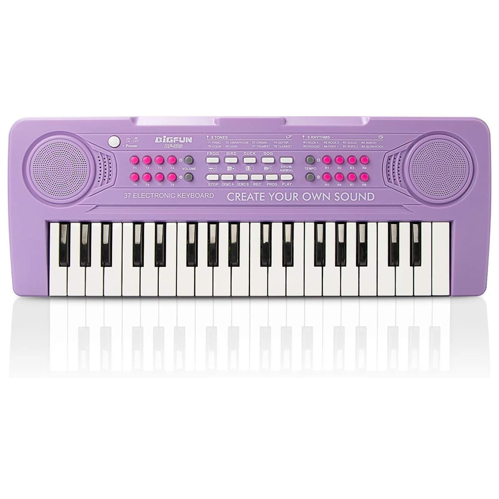BIGFUN 37 keys toddler piano in purple, ideal for early music learning