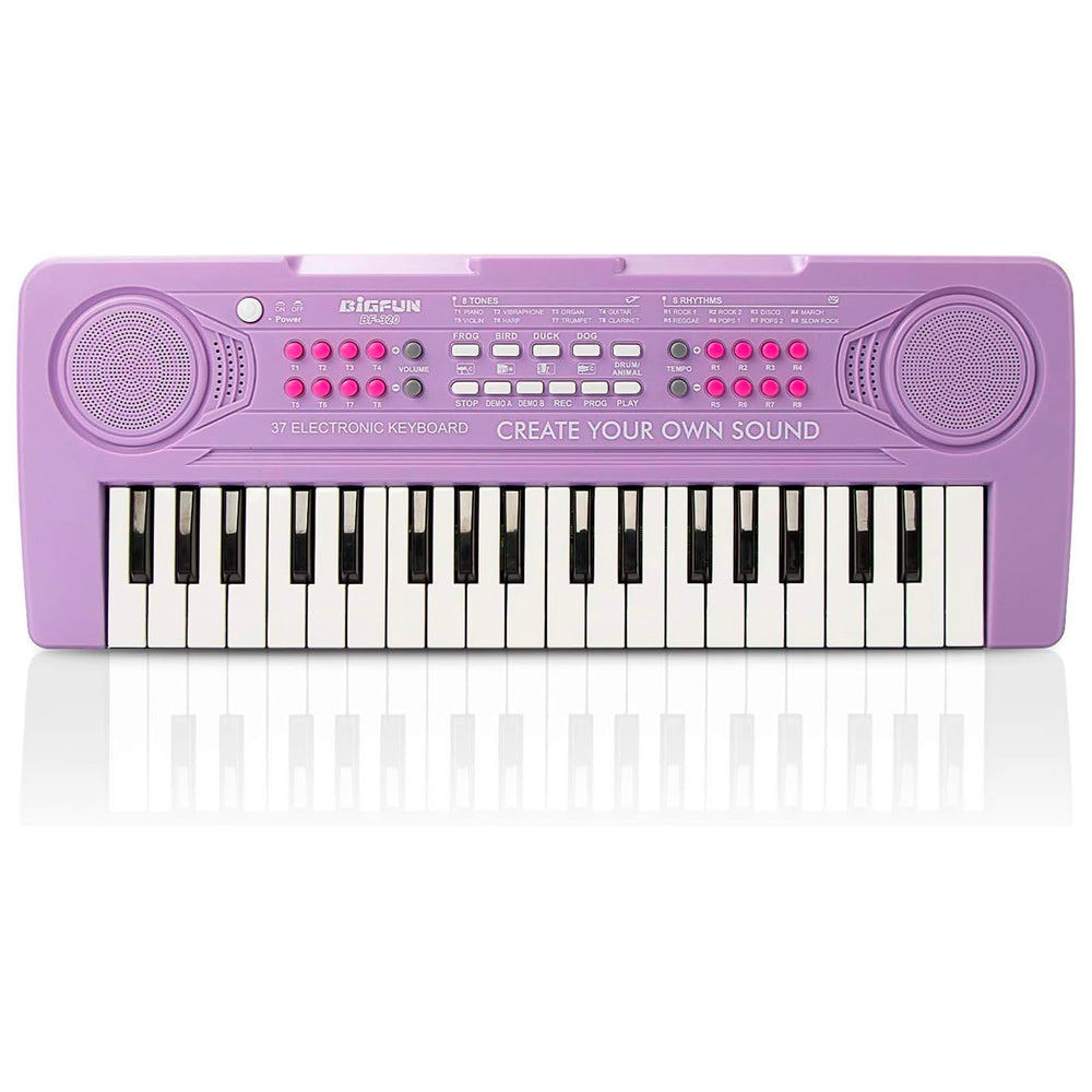 BIGFUN 37 keys toddler piano in purple, ideal for early music learning