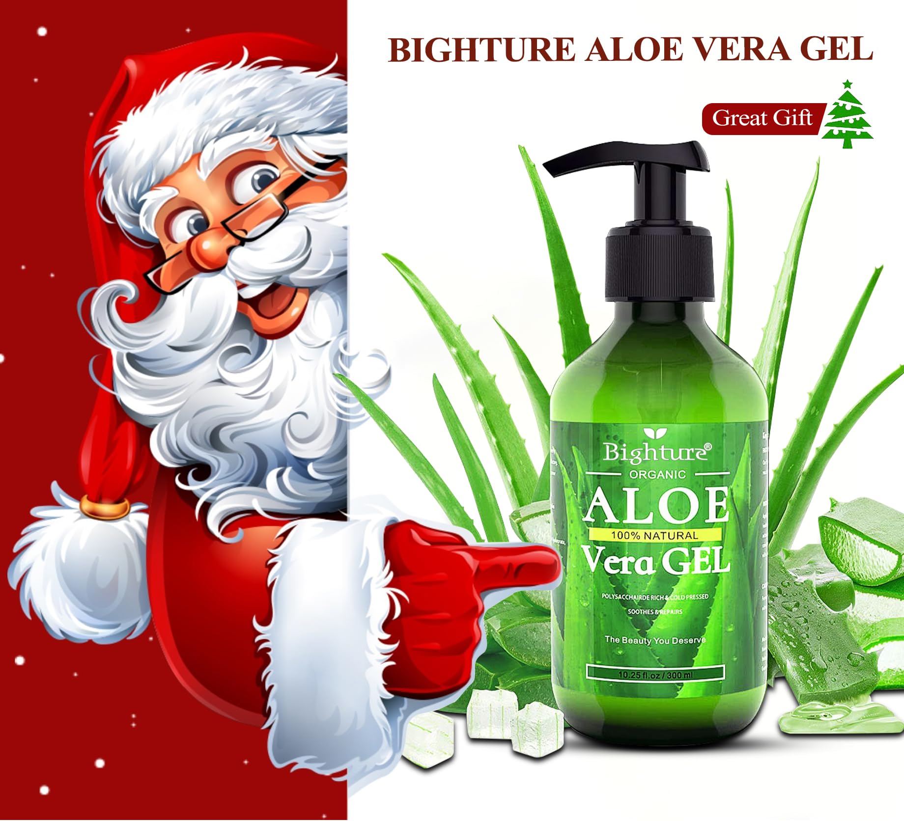 BIGHTURE Aloe Vera Gel aids scar and stretch-mark care