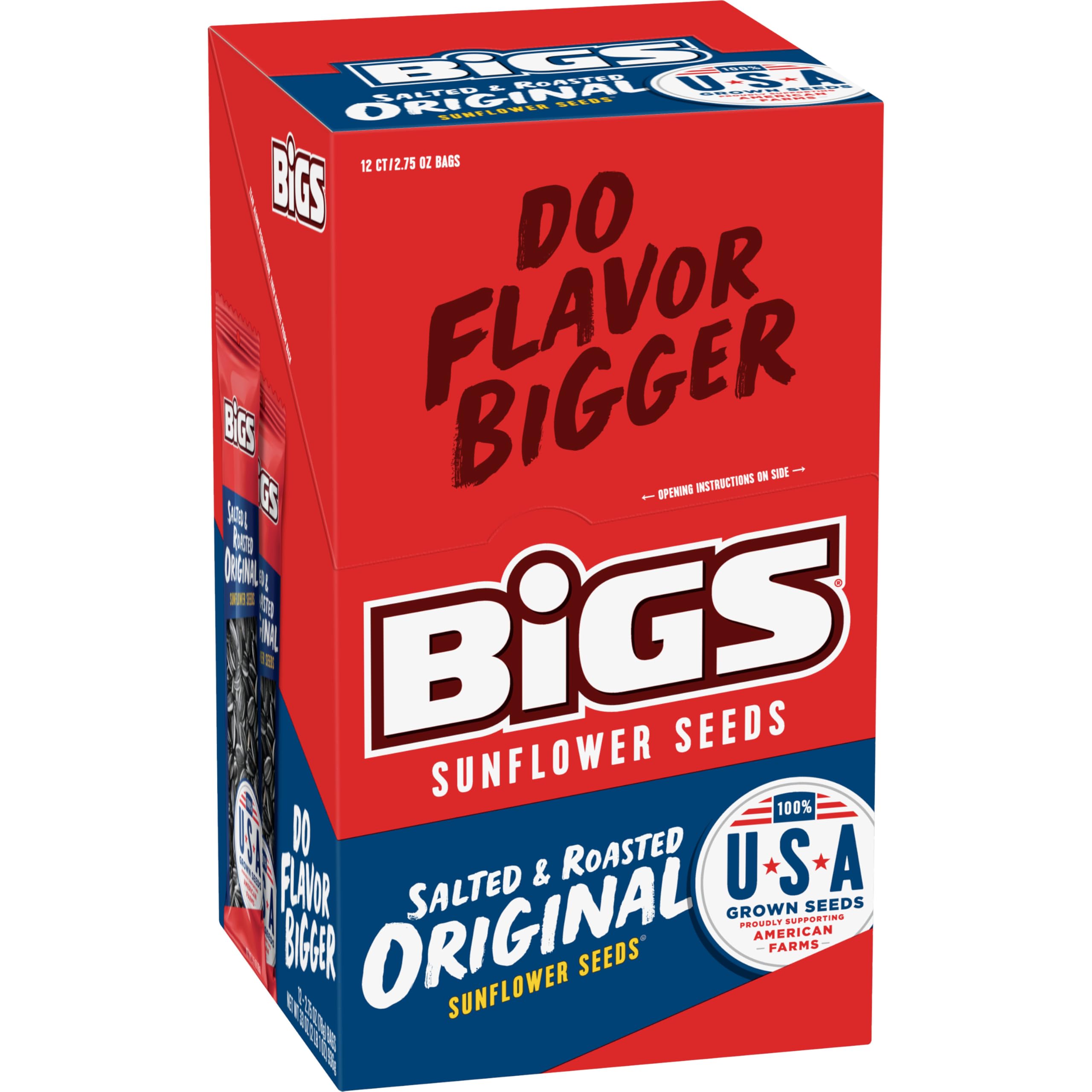 Close-up of BIGS seeds showing roasted texture and original flavor
