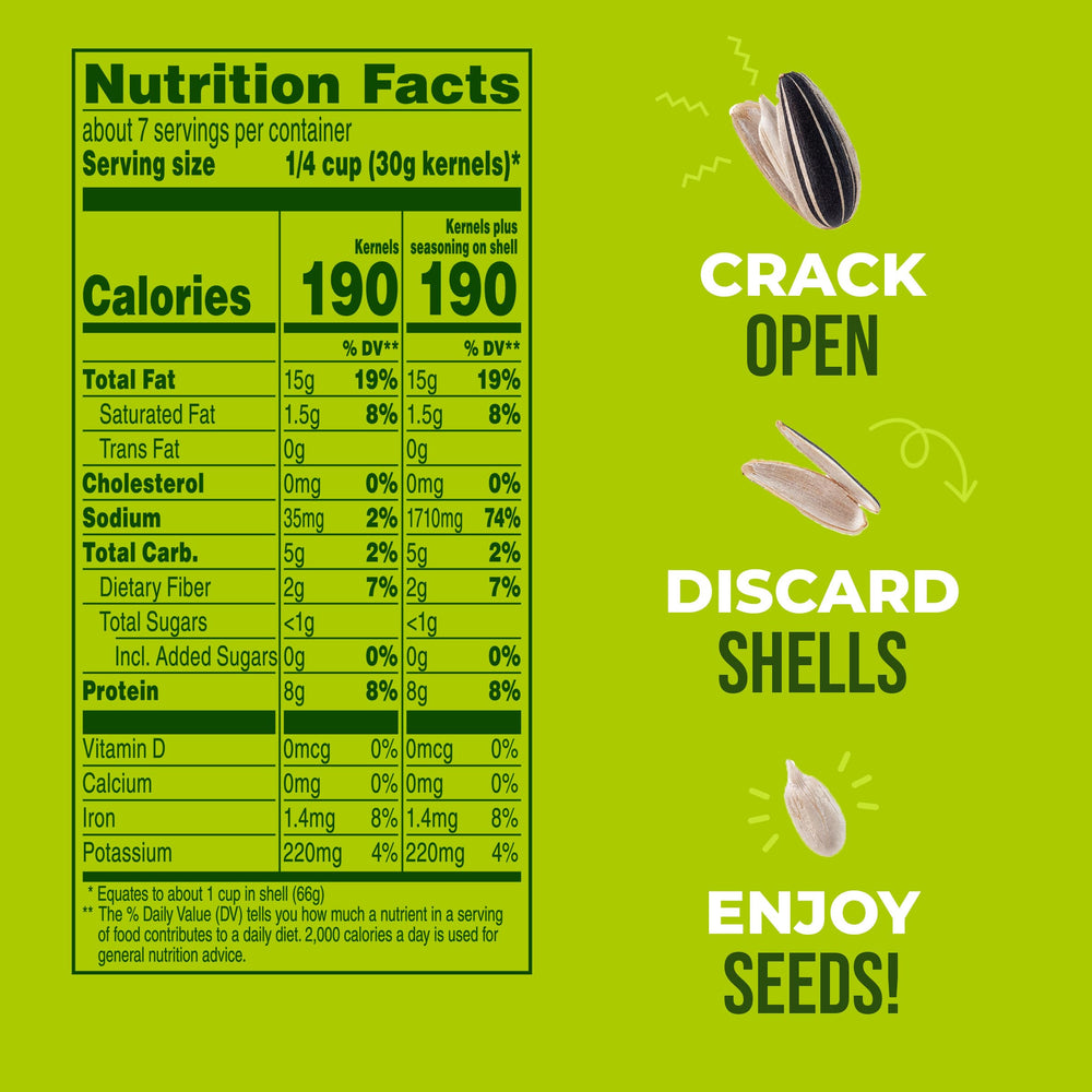 BIGS Vlasic Dill Pickle Seeds pouring highlights crunchy texture and zesty aroma.