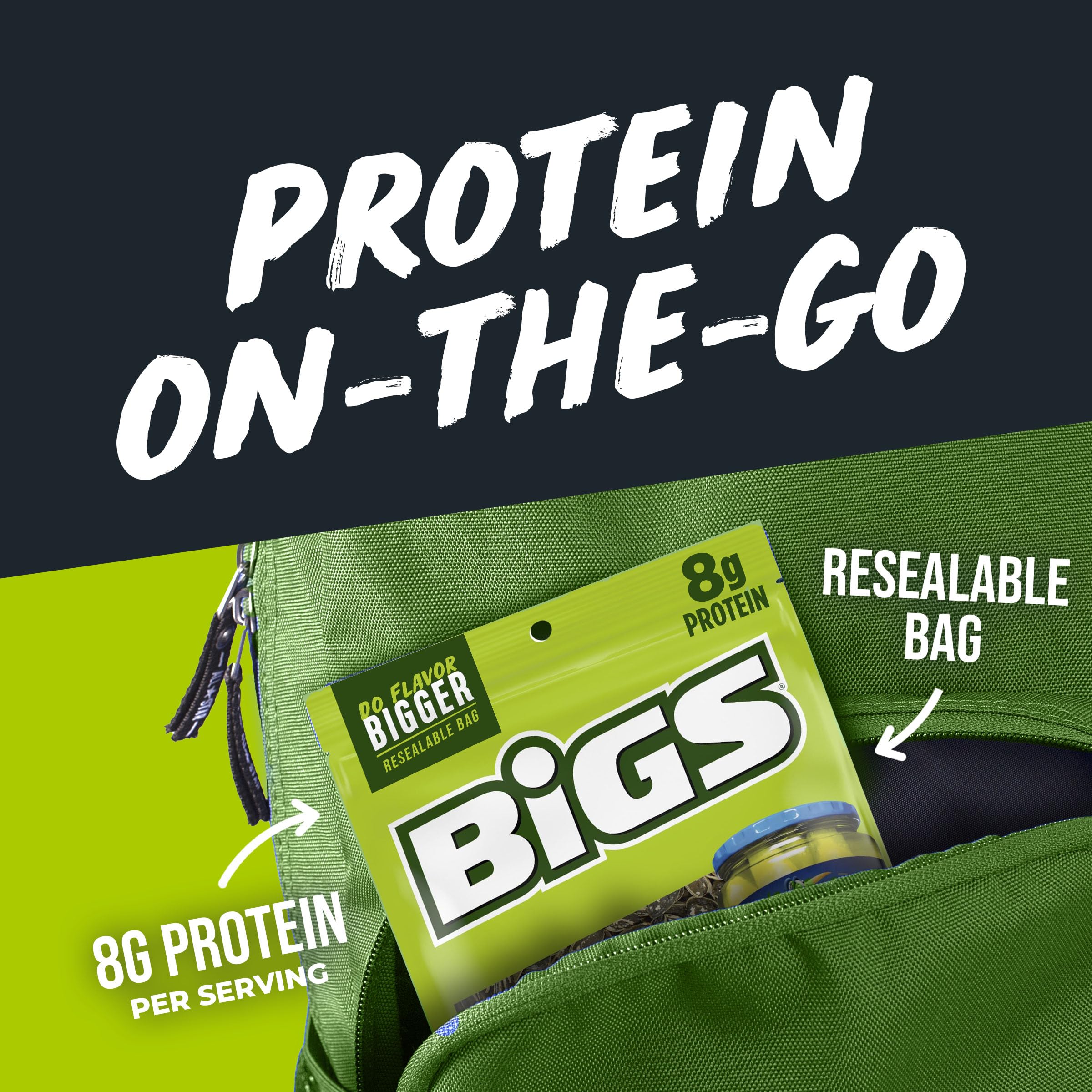 BIGS Vlasic Dill Pickle Seeds snack time setup for sharing at a gathering.