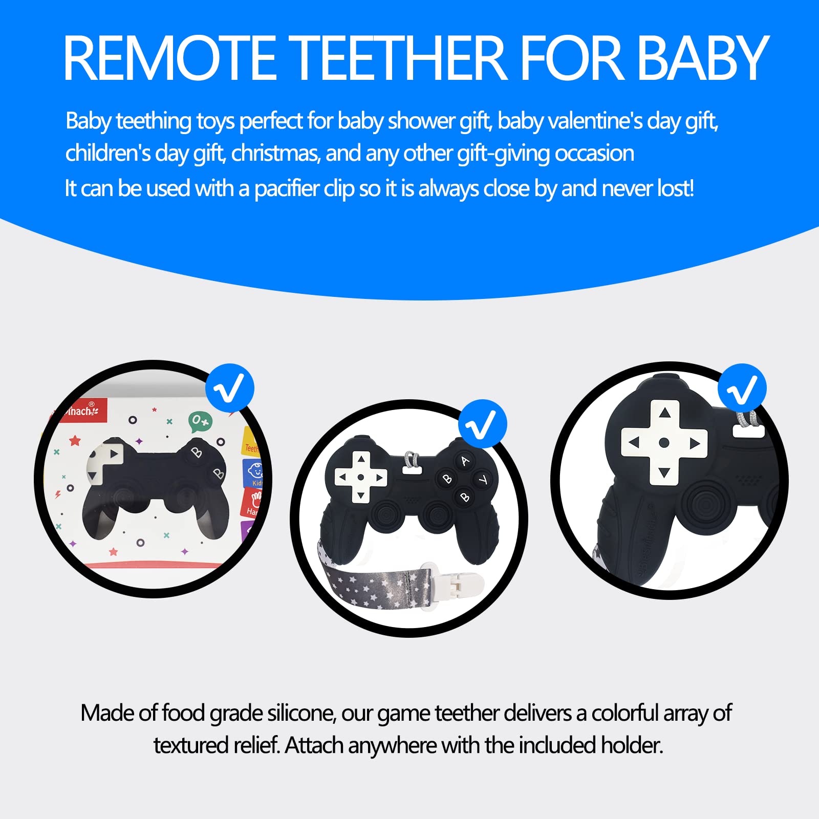 BIGSPINACH gift-for-gamer-parents makes a charming teether gift