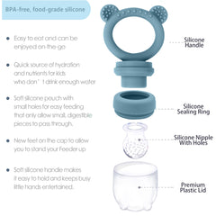 BIGSPINACH silicone feeder material highlights safe, durable silicone for daily use.